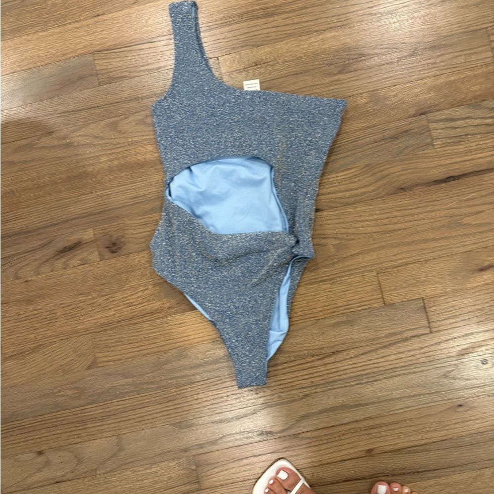 Baobab Collection Blue One-Shoulder Swim One Piece